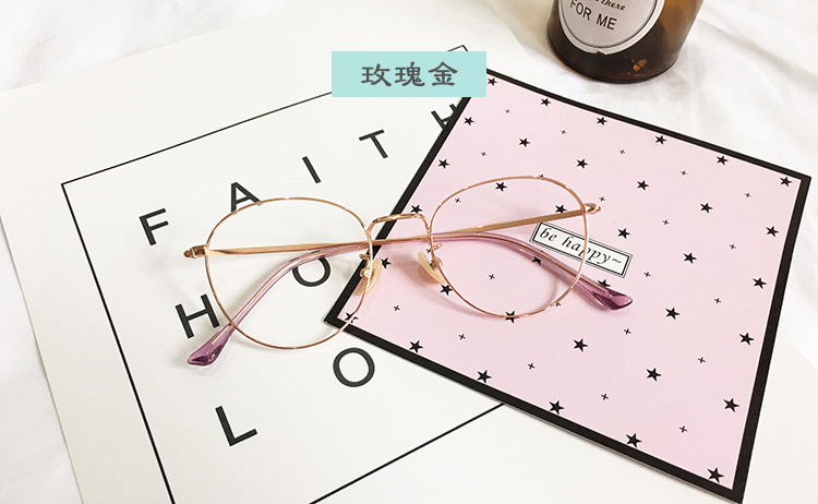Kính titan nguyên chất khung siêu nhẹ khung tròn dây vàng khung retro cận thị ánh sáng phẳng chống bức xạ kính xanh nam và nữ gọng kính cận nữ