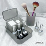 Японская прозрачная система хранения для маникюра в банке, матовый держатель для ручек, ватные диски, настольный комплект