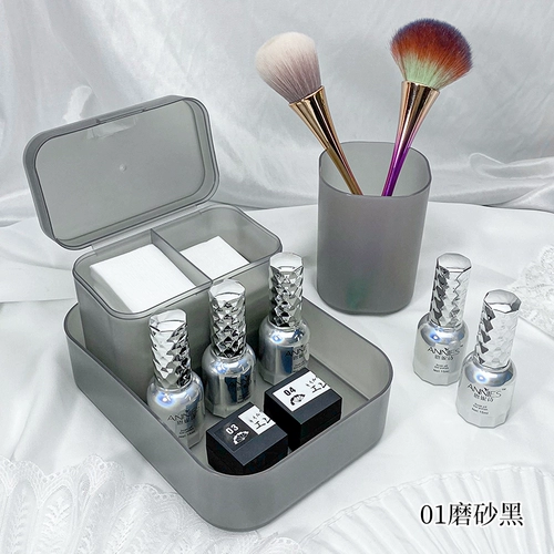 Японская прозрачная система хранения для маникюра в банке, матовый держатель для ручек, ватные диски, настольный комплект