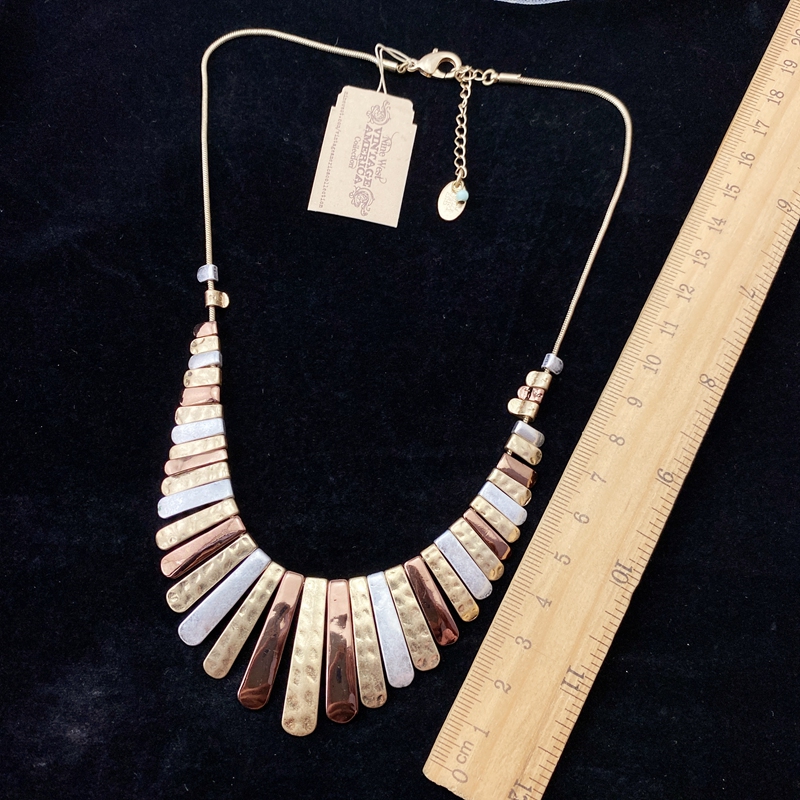 2Necklace Simplicity Versatile fashion temperament Inlaid diamond atmosphere personality Retro Port style new pattern tide ce519