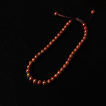 Ex-gratia horns natural Surabaya rich and expensive red stone foot chain Zhengzong Surabaya stone jade head foot chain