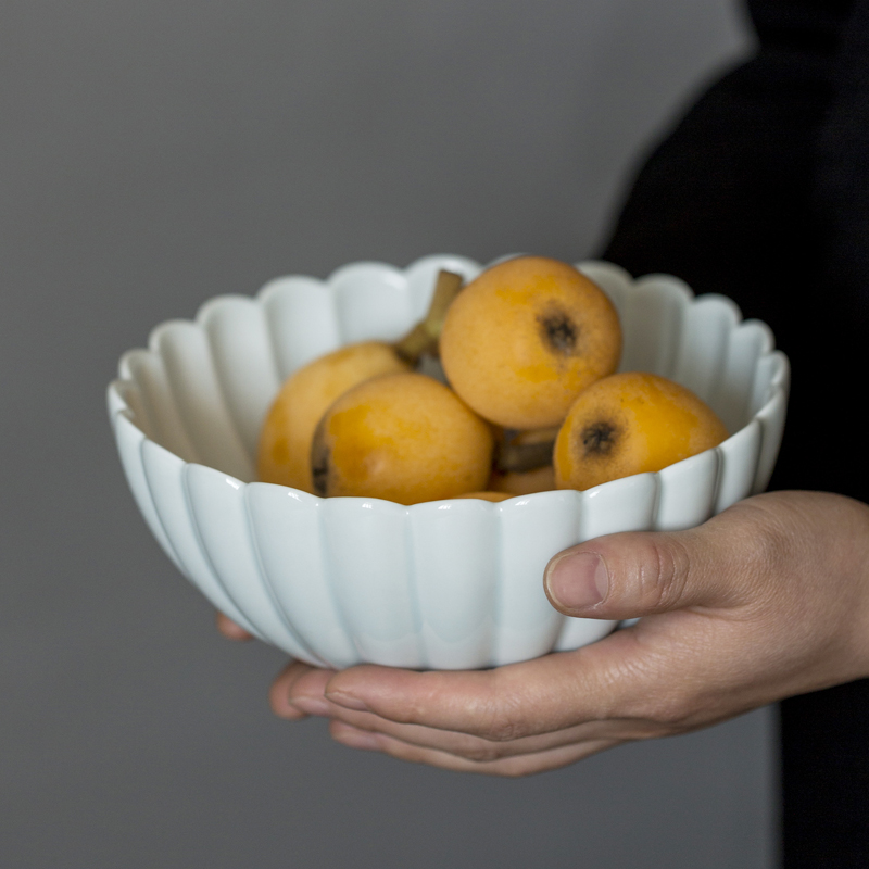 Retro Lotus Fruit Pan Ceramic Home Tea Spot Tray Chinese Fruit Pan Nut Saucer Tea Set Accessories Snack tray