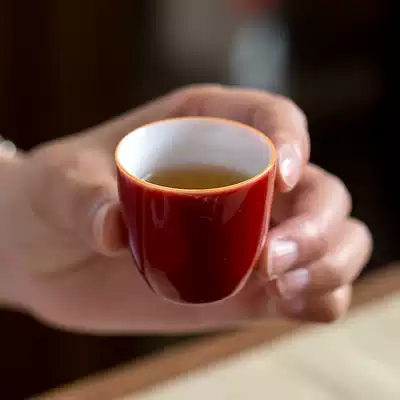Household kung fu tea cup thin tire white porcelain master Cup smelling Cup single cup small tea cup ceramic tea set custom