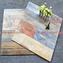 New antique brick imitation solid wood floor tile 60*60 tile color letter wood grain tile non-slip Cafe floor tile