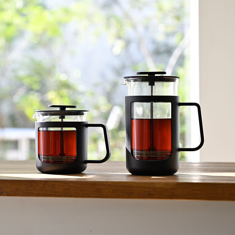 【 official store 】Hario French Press Pot, Heat-Resistant Glass, Dual-Purpose for Coffee and Tea, Household Brewing Appliance Cpu