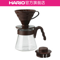 (Flagship store) HARIO Coffee Pot V60 glass drip filter Cup hand-brewed coffee appliance set VCSD