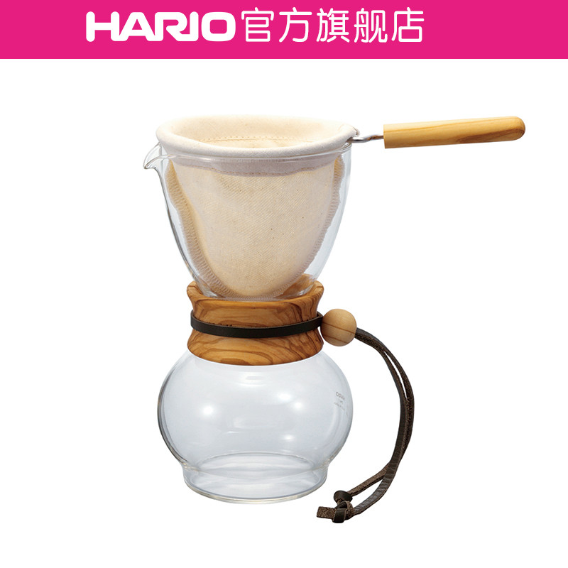 (Flagship Store)HARIO Coffee Pot Household drip Flannel hand punch pot Glass coffee pot Set DPW