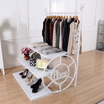 European-style clothing store Zhongdao table display rack high and low table running water table display table floor-standing bag rack hanger