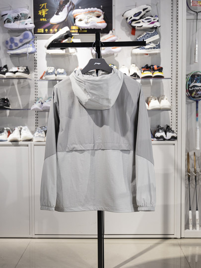 Li Ning sports windbreaker men's 2025 new fitness series water-repellent loose hooded jacket AFDV067