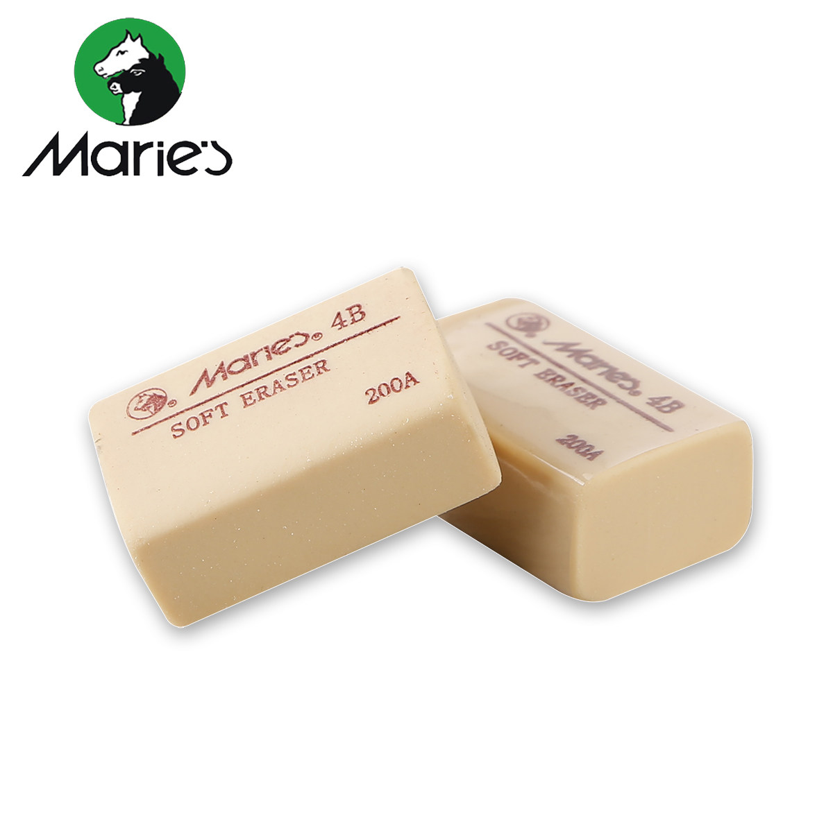 Shanghai Mali Sketching Erasers 4B200A Fine Art Drawing Painting Speed Write 6440 Yellow