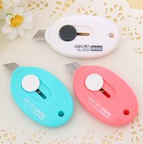 Deli 2050 mini utility knife safety paper cutter small letter opener express parcel cutter office supplies