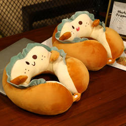 U-Shaped Headrest, Cute Cartoon Double Hump Neck Pillow, Adult Nap, Travel, Office, Car Use, U-Shaped Pillow to Protect the Neck