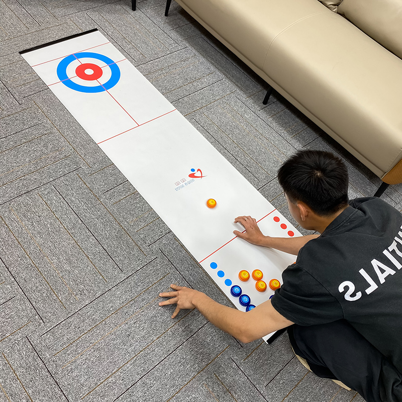 テーブルカーリングボールおもちゃファミリーシャッフルボードテーブルゲーム屋内卓上アイスホッケーポット子供用陸上シャッフルボードゲーム