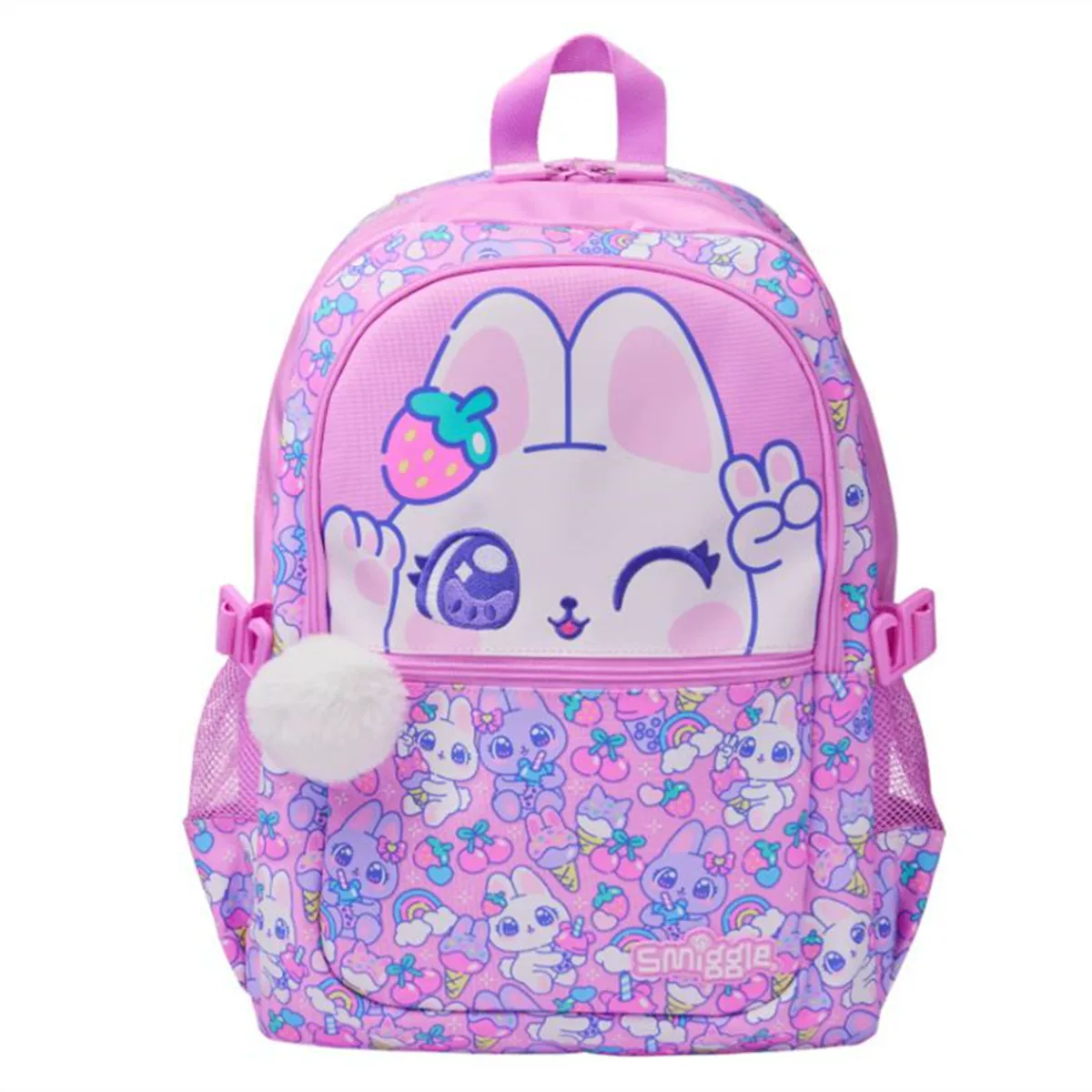Австралийская школьная сумка Smiggle розовая лазерная лошадь через плечо многофункциональное хранение 1–6 первоклассников рюкзак набор для еды