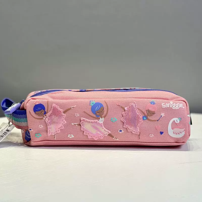 Green pencil case, double-layer storage system for students, children's pen