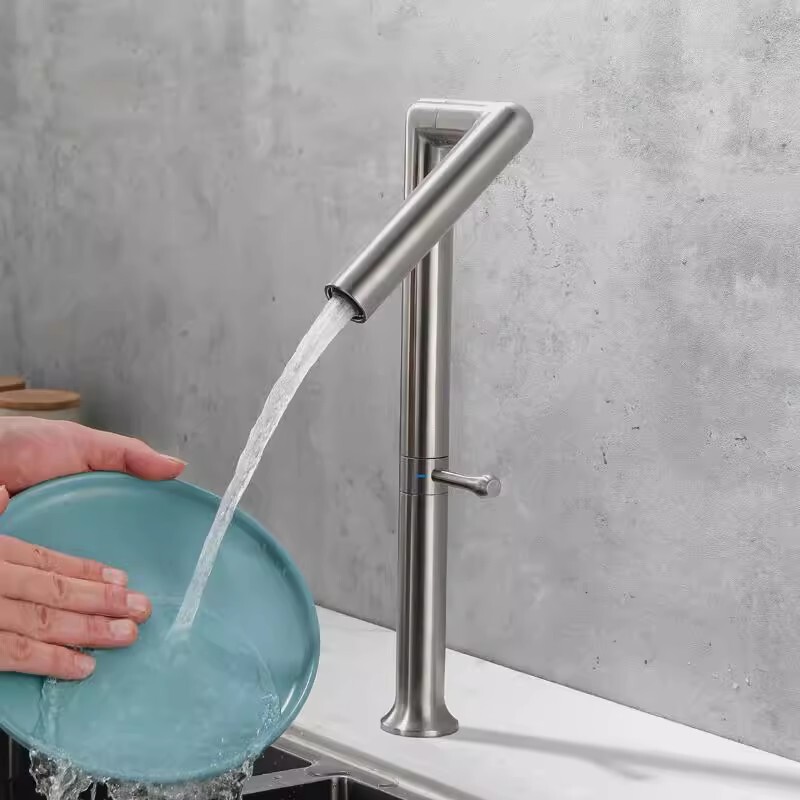Universal Rotating Hot and Cold Dual-Use Sink Faucet, Washbasin Faucet, 304 Stainless Steel Kitchen Faucet Universal Rotating Hot and Cold Dual-Use Sink Faucet, Washbasin Faucet, 304 Stainless Steel Kitchen Faucet