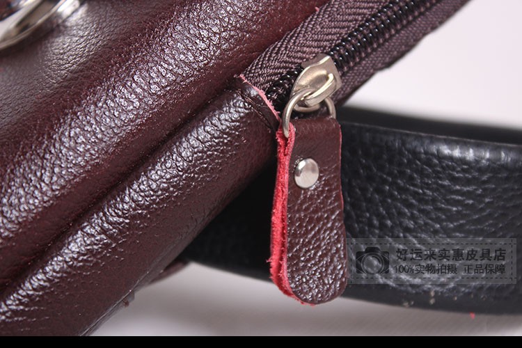 Điện thoại di động bỏ túi nam đeo đai dọc đa chức năng 6 inch 6,5 inch Điện thoại di động túi da lớp da khóa đầu khóa túi đeo chéo supreme