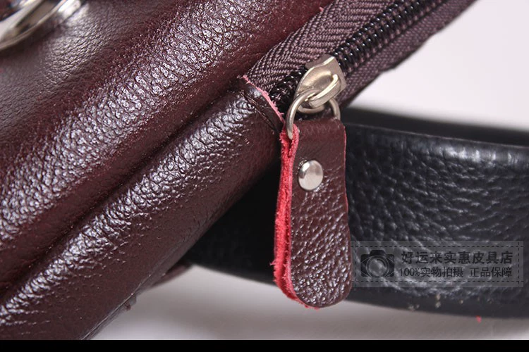 Điện thoại di động bỏ túi nam đeo đai dọc đa chức năng 6 inch 6,5 inch Điện thoại di động túi da lớp da khóa đầu khóa