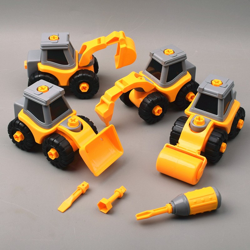 Children's Puzzle Dismantling Engineering Car Toy Boy Inertia Dismantling Fire Truck Suit Children Garbage Sorting Cards