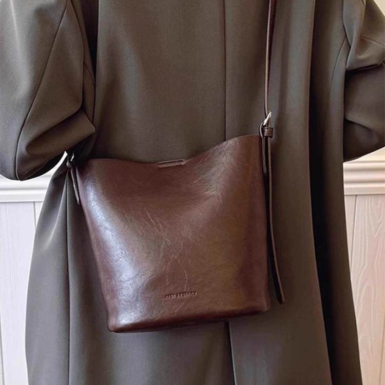 Гонконгский бренд super fire, высококачественная кожаная сумка-ведро, женская сумка, новинка 2025 года, большая вместительная сумка-мессенджер на одно плечо