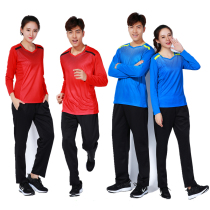 New Pint Speed Dry Long Sleeve Volleyball Suit Suit Men And Women Tennis Jersey Training Competition Uniforms Customised Shuttlecock Jersey Match Suit
