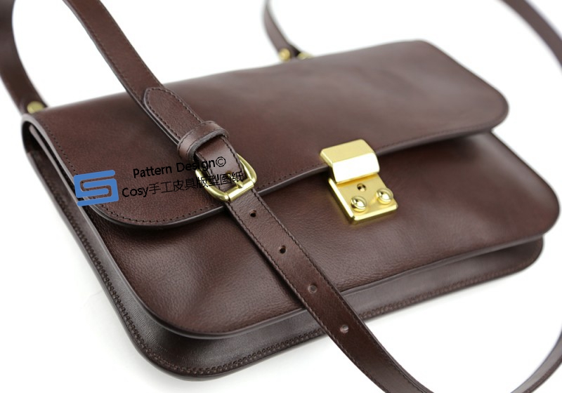 Briefcase drawing leather goods DIY version men's shoulder bag handmade leather goods pattern making material ACC-88