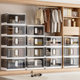 Transparent storage box foldable plastic multi-layer snack cabinet