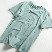 Waterproof anti-fouling pure color T-shirt 2020 Summer new foreign trade base shirt leisure round neck solid color cotton T-shirt tide