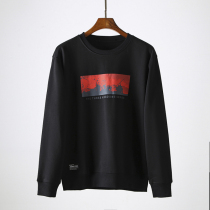 Pure Cotton Wool Circle Stock Foreign Trade Cut Mark Autumn Winter New Mens Fashion Round Collar Sleeve Head Casual Printed Necropolis Tide