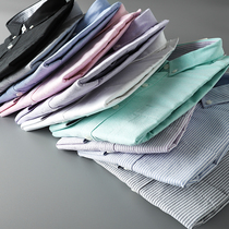 Multicolor whole single custom Oxford spinning commuter base mens fall pure color casual long sleeve white black shirt lining