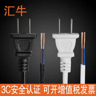 Pure copper national standard power cord 2*0 5 square two-core two-hole plug wire two power cord connection cable