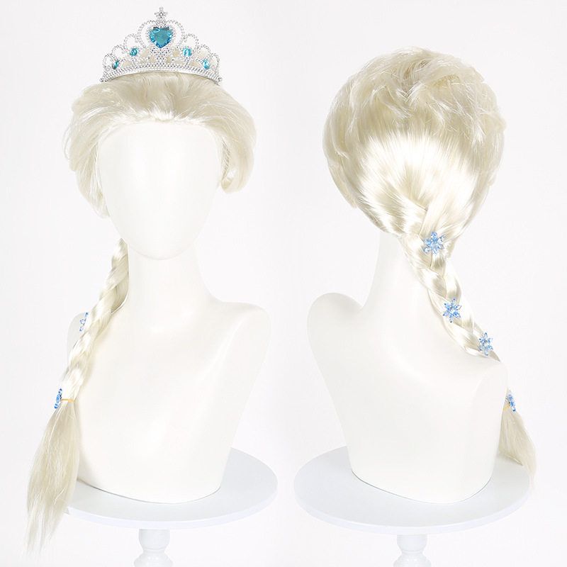 Elsa Princess Cosplay Wig Frozen Elsa Braids Elsa Princess Style Halloween Costume Wig Braids