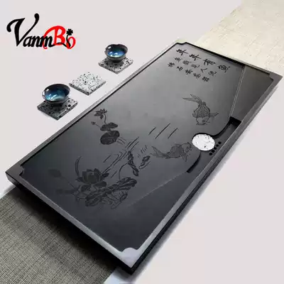 Whole piece of Wujin Stone Tea Plate Home Light Luxury Modern Simple Kung Fu Tea House Small Tea Table Natural Stone Tray Tea Sea