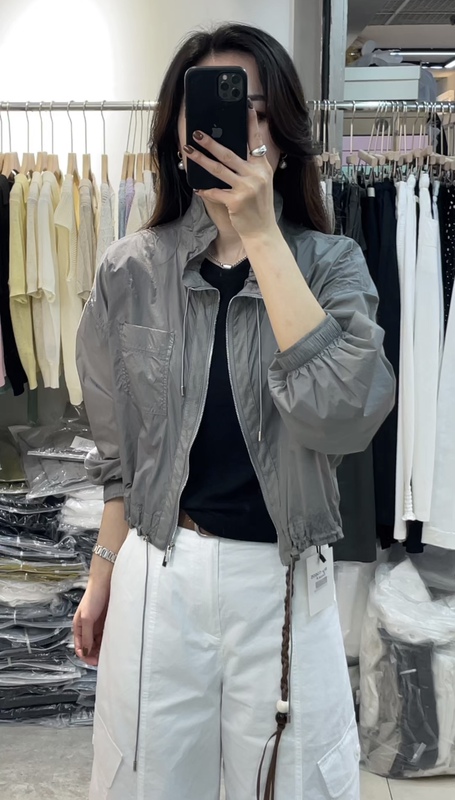 European Station 2026 Summer New European Fashion Stand-Up Collar Zipper Loose Versatile Thin Sun Protection Jacket Coat