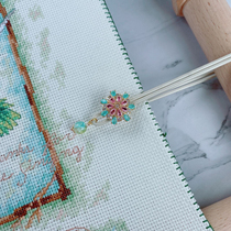 Cross-stitch cloth button cloth button cross-stitch side clip cross-stitch cloth artifact (5 25 6)