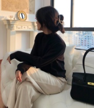 Semi-high neckline sweatshirt new undershirt woman loose autumn winter stack wearing minimalist temperament long sleeves hitch 100 hitch