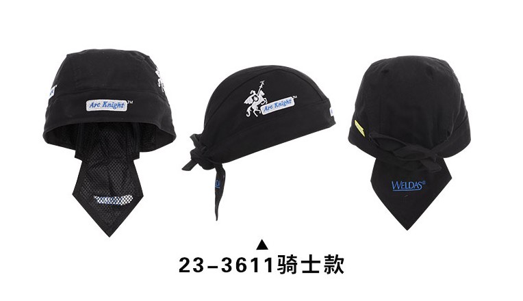 Wittersee welt hat black knight with electric welding cap fire fox fashion money welterwork anti-scalding hat