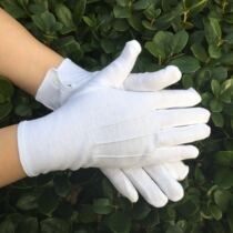 Imported Fine Cotton etiquette white gloves men and women on duty parade concierge Hotel plate jewelry gloves