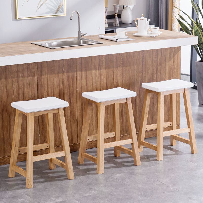 Solid wood simple bar chair Modern new Chinese household bar stool American retro bar cafe front desk high stool