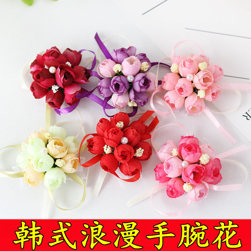 Wedding Wedding Supplies Bride bridesmaid's wrist flowers and sisters Handmaid's floral Han style dance newcomer props wholesale
