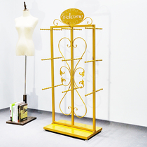 Lingerie shop underwear Golden Island Display rack iron underwear bra double-sided multi-layer front hanging bra rack shelf