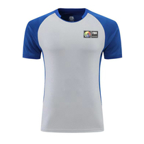 Black and gray classic CBA sponsored blue and gray basketball referee uniform top Customizable printing