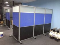 Office factory workshop folding mobile screen partition belt pulley movable high partition wall hotel restaurant partition