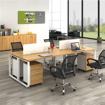 Staff office table and chair combination four people six simple modern office desk Guangzhou furniture