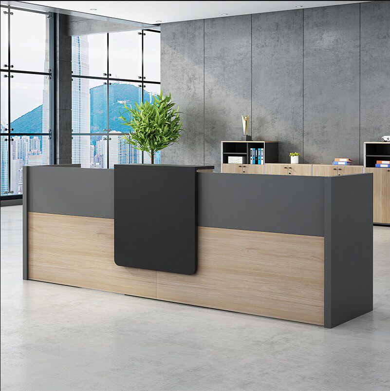 Front Desk Reception Desk Simple Modern Office Front Desk Company Service Desk Welcome Consultation Cashier Counter Bar Counter