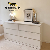 Nordic bedrooms large capacity storage containing solid wood Five-six bucket drawers cabinet modern minimalist living-room Guan Guan