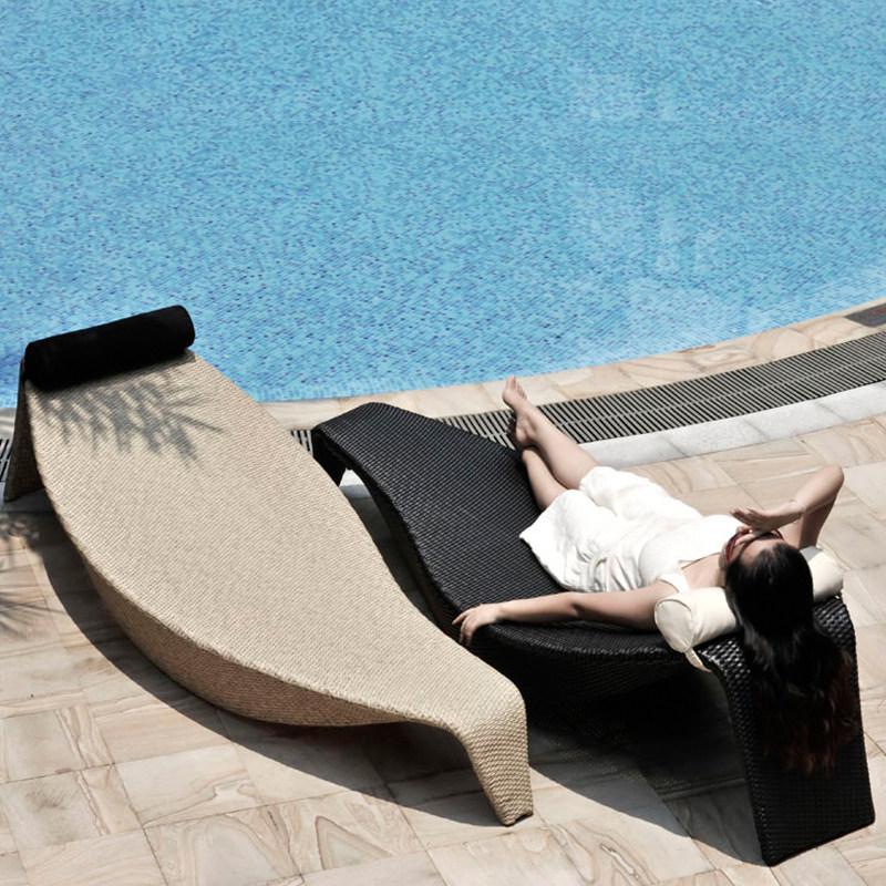 Outdoor courtyard pool lounge chair outdoor swimming pool creative swimming pool Vikuku leisure bed beach chair