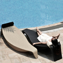 Outdoor patio pool Lying Chair Outdoor Swimming Pool Creative Swimming Pool Hotel Vine choreography Casual Lying Bed Beach Chair