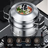 New 304 Stainless Steel Steamer Pot for Home Use, Multifunctional Steamer with Large Capacity and Steaming Basket, Suitable for Induction Cookers and Gas Stoves