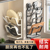 Suction Cup Wall-Mounted Pot Lid Rack Kitchen Storage Rack No-Drill Cutting Board Rack Pot Lid Rack Multifunctional Pot Lid Holder